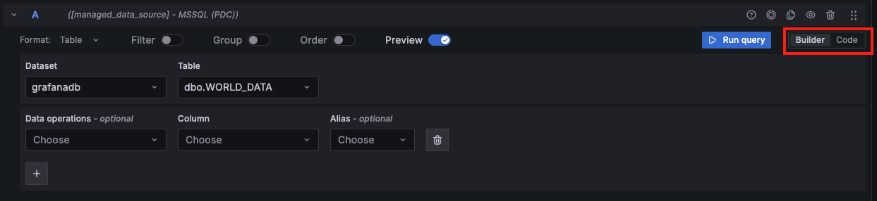 MSSQL query builder